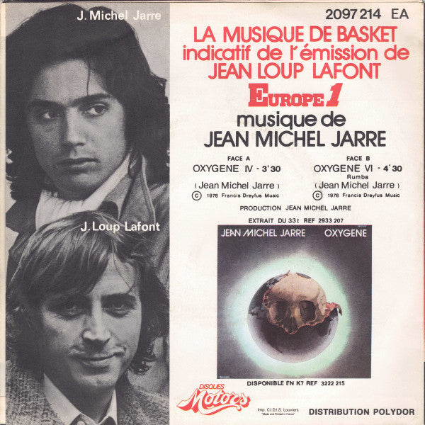 Jean-Michel Jarre : Oxygene (La Musique De Basket) (7", Single)
