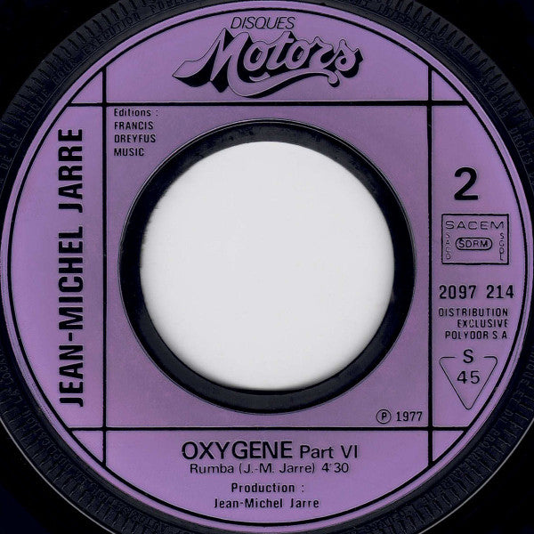 Jean-Michel Jarre : Oxygene (La Musique De Basket) (7", Single)