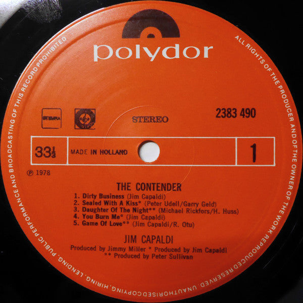 Jim Capaldi : The Contender (LP, Album)