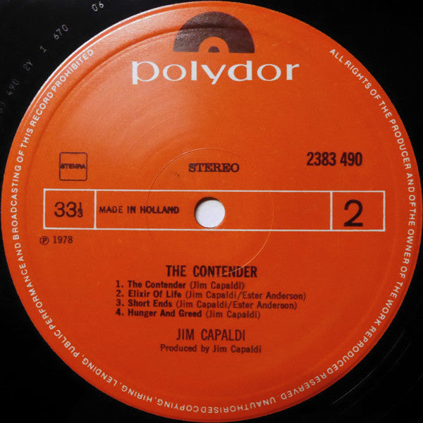 Jim Capaldi : The Contender (LP, Album)