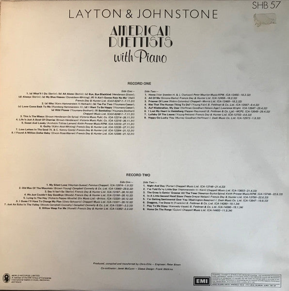 Layton And Johnstone : American Duettists With Piano (2xLP, Comp)