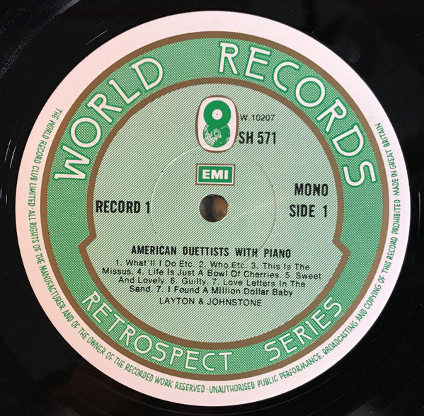 Layton And Johnstone : American Duettists With Piano (2xLP, Comp)