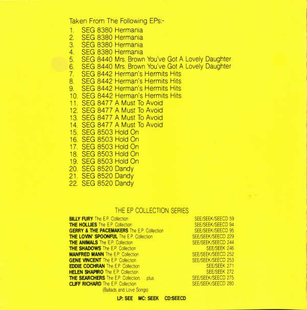 Herman's Hermits : The EP Collection (CD, Comp, Mono)