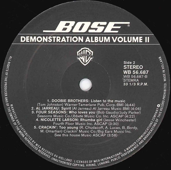 Various : Bose Demonstration Album Volume 2 (LP, Comp, Promo)