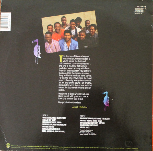 Ladysmith Black Mambazo : Journey Of Dreams (LP, Album)