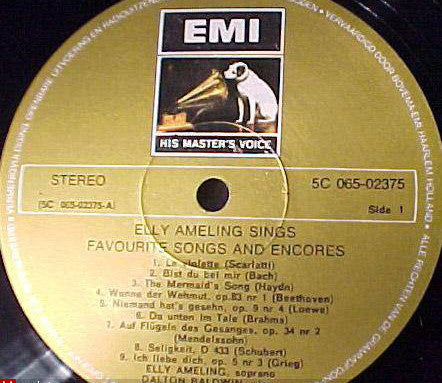 Elly Ameling, Dalton Baldwin : Elly Ameling Sings Favourite Songs And Encores (LP, Comp)