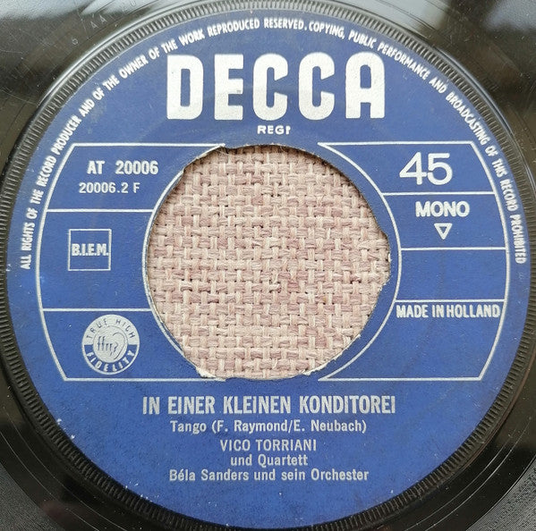 Vico Torriani : Du Schwarzer Zigeuner (7")