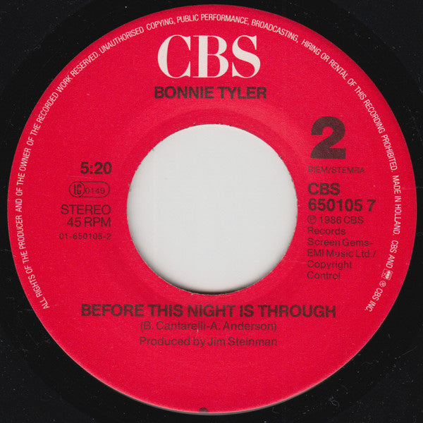 Bonnie Tyler : No Way To Treat A Lady (7", Single)