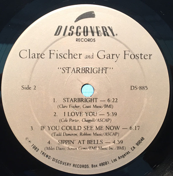 Clare Fischer And Gary Foster : Starbright (LP, Album)
