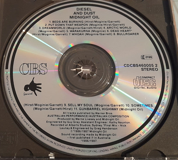 Midnight Oil : Diesel And Dust (CD, Album, RE)