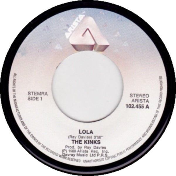 The Kinks : Celluloid Heroes / Lola (7")