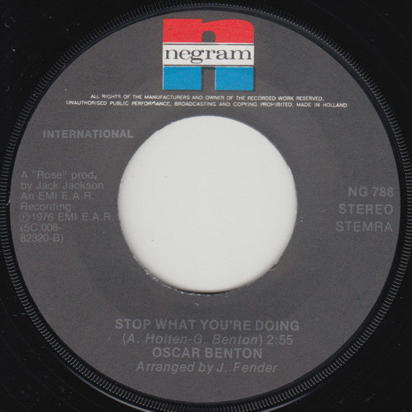 Oscar Benton : Woolly Boolly Boogie (7", Single)