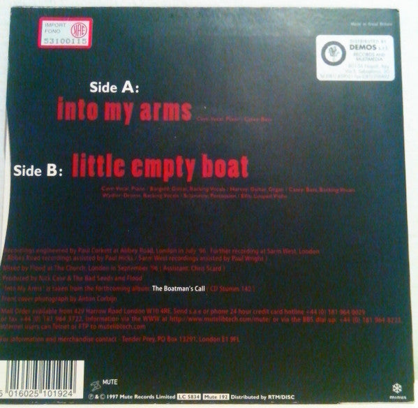 Nick Cave & The Bad Seeds : Into My Arms (7", Single)