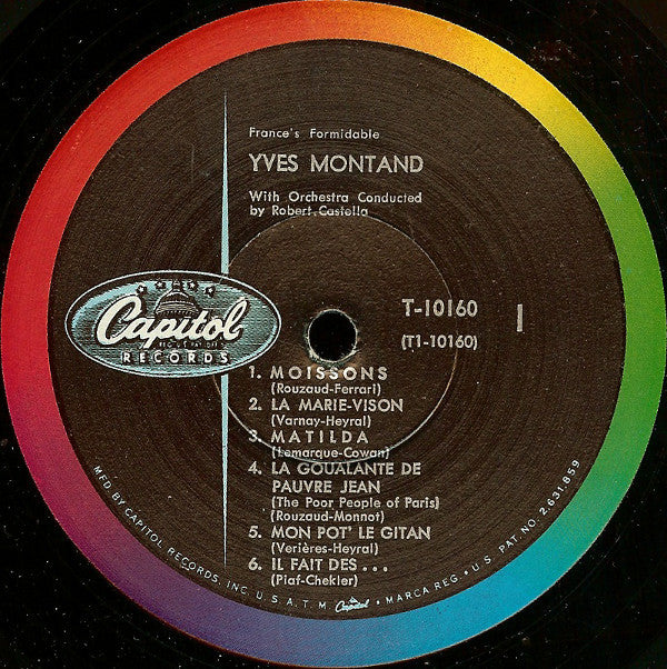 Yves Montand : France's Formidable Yves Montand (LP, Comp, Mono)