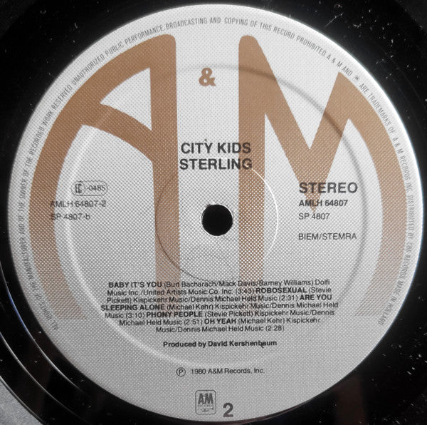 Sterling (9) : City Kids (LP, Album)