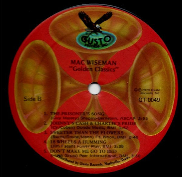 Mac Wiseman : Golden Classics (LP, Album)