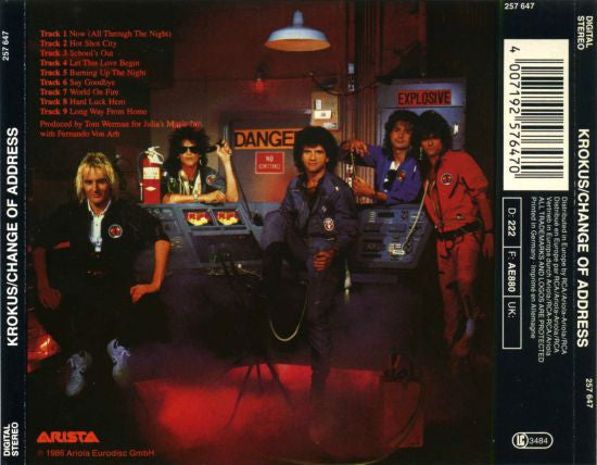 Krokus : Change Of Address (CD, Album)