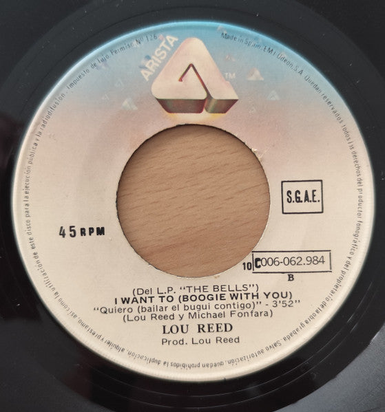 Lou Reed : Disco Mystic (7", Single)