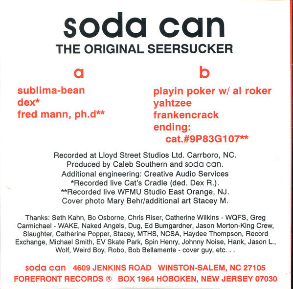 Soda Can : The Original Seersucker (7", Blu)