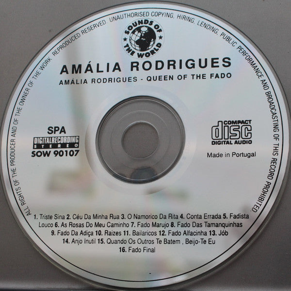 Amália Rodrigues : Queen Of The Fado (CD, Comp)