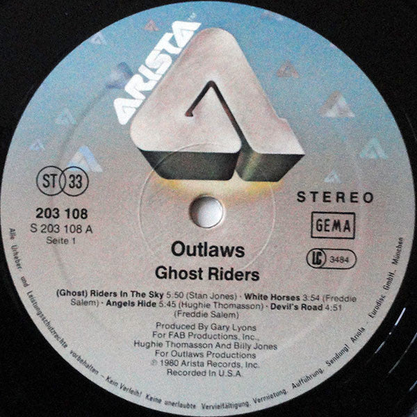 Outlaws : Ghost Riders (LP, Album)