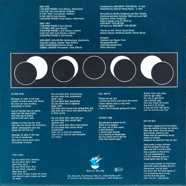 Adelbert Von Deyen : Eclipse (LP, Album)