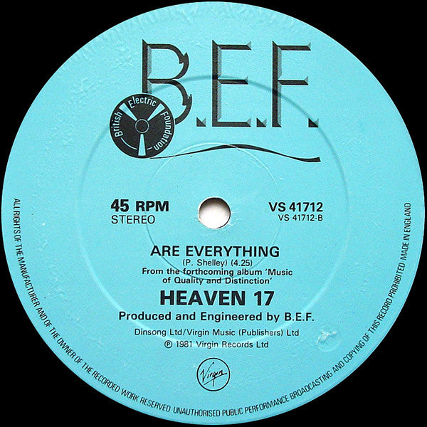 Heaven 17 : I'm Your Money (Special Fortified Dance Mixes!) (12", Single)