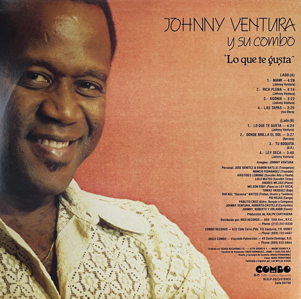 Johnny Ventura Y Su Combo : Lo Que Te Gusta (LP, Album)