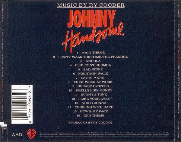 Ry Cooder : Johnny Handsome Original Motion Picture Soundtrack (CD, Album)