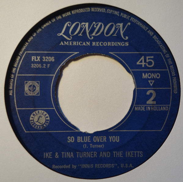 Ike & Tina Turner : So Fine / So Blue Over You (7", Single, Mono)