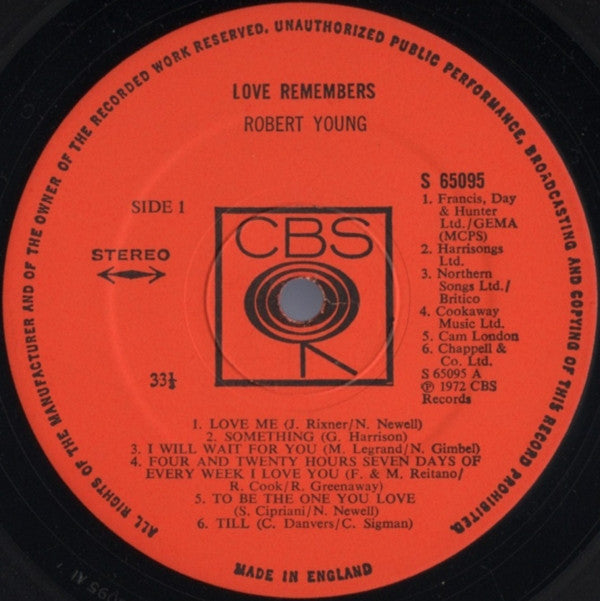 Robert Young (9) : Love Remembers (LP, Album)