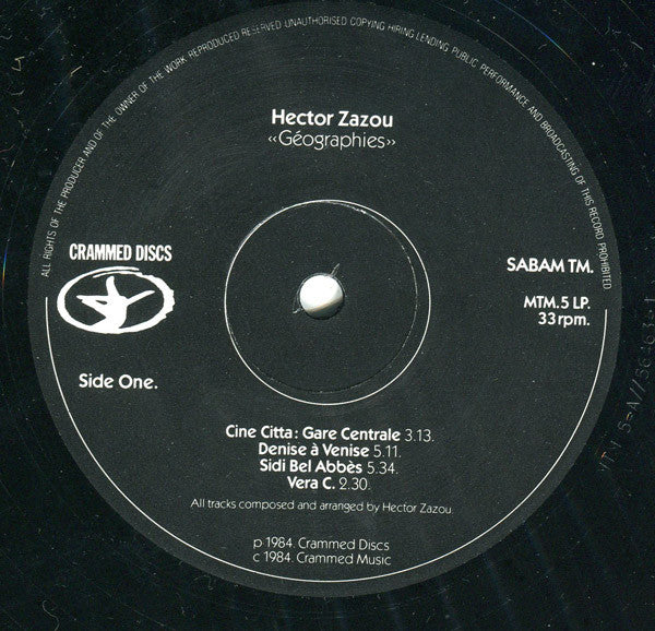 Hector Zazou : Géographies (LP, Album)