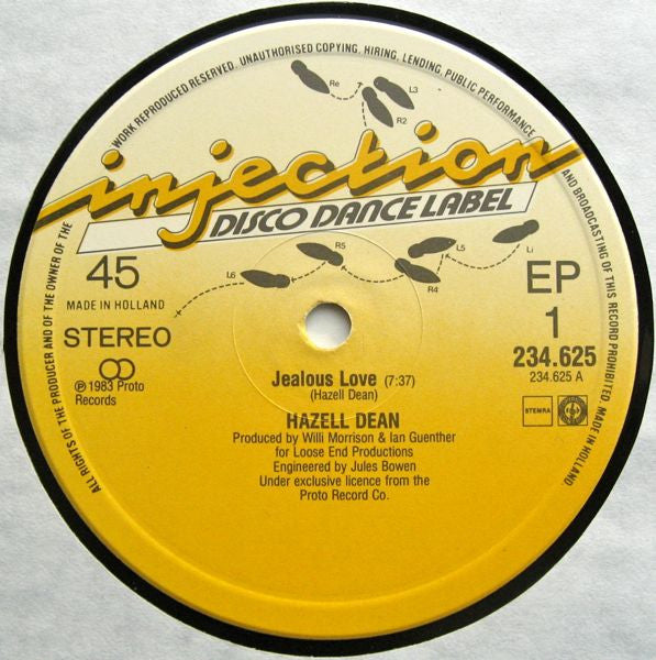 Hazell Dean : Jealous Love (12", EP)