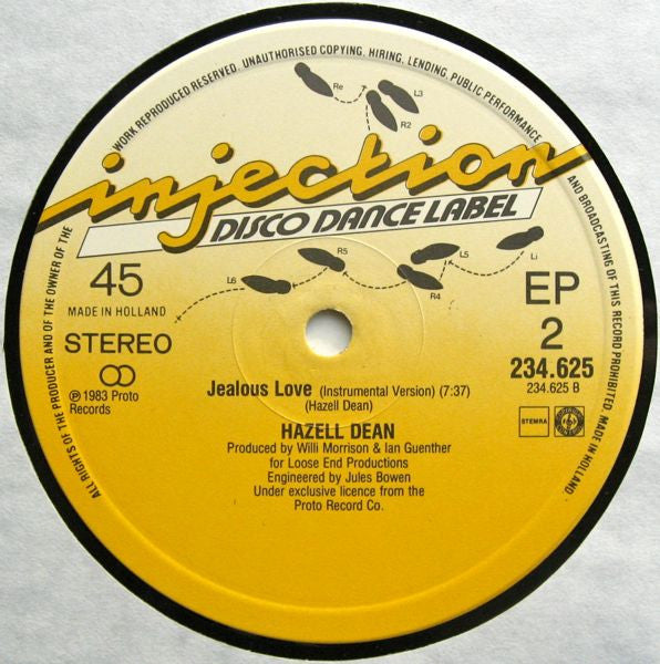 Hazell Dean : Jealous Love (12", EP)