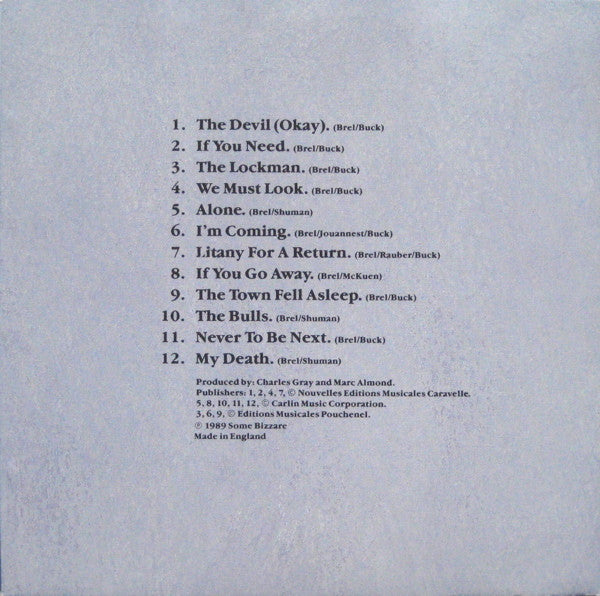 Marc Almond : Jacques (CD, Album)