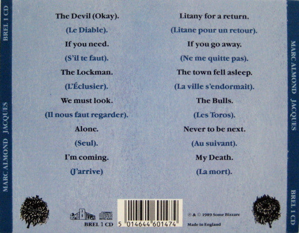 Marc Almond : Jacques (CD, Album)