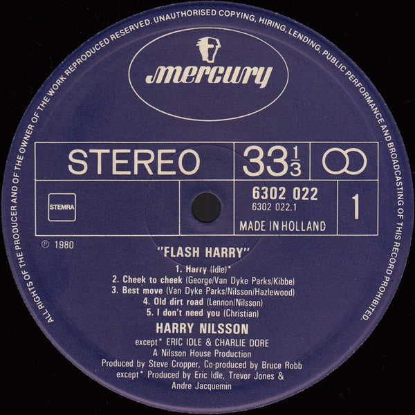 Harry Nilsson : Flash Harry (LP, Album)
