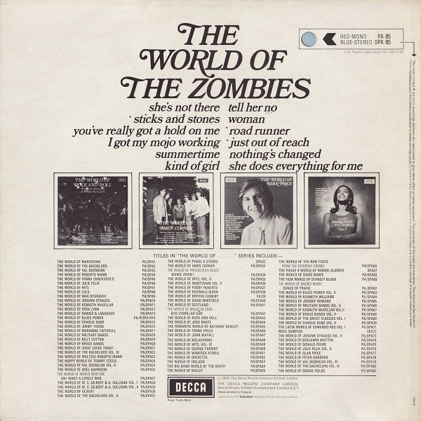 The Zombies : The World Of The Zombies (LP, Comp, Lam)