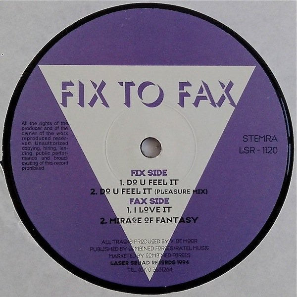 Fix To Fax : Do U Feel It (12")