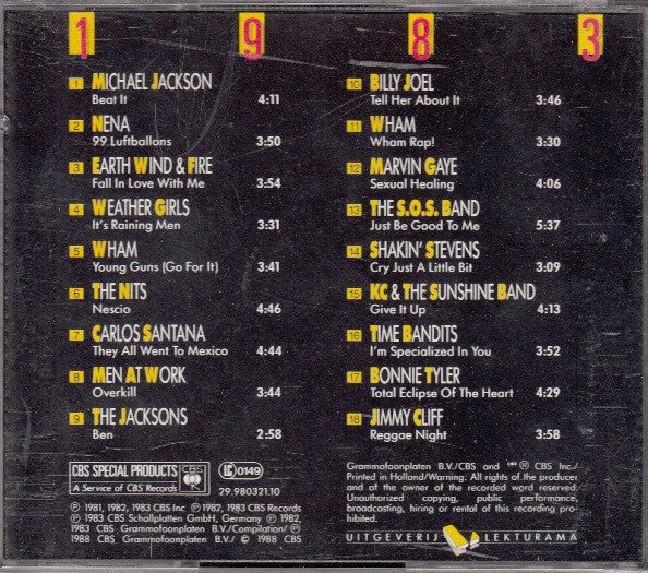Various : 25 Jaar Popmuziek - 1983 (CD, Comp, +Bo)