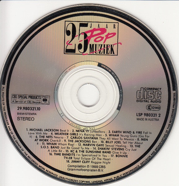 Various : 25 Jaar Popmuziek - 1983 (CD, Comp, +Bo)