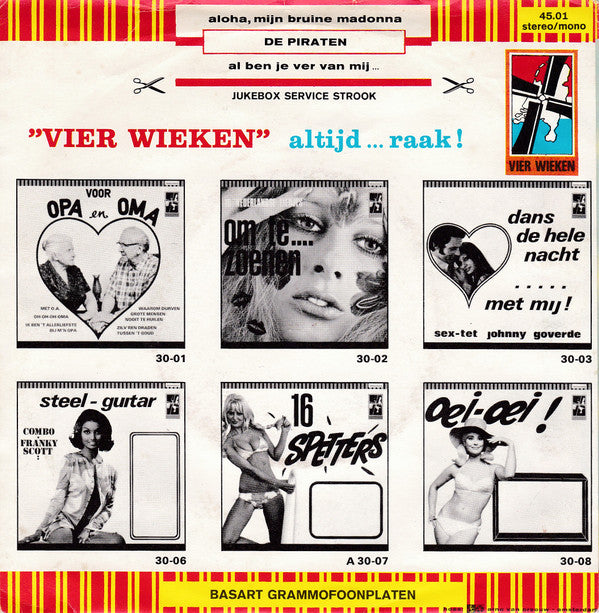 De Piraten : Aloha, Mijn Bruine Madonna (7", Single)