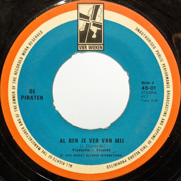 De Piraten : Aloha, Mijn Bruine Madonna (7", Single)