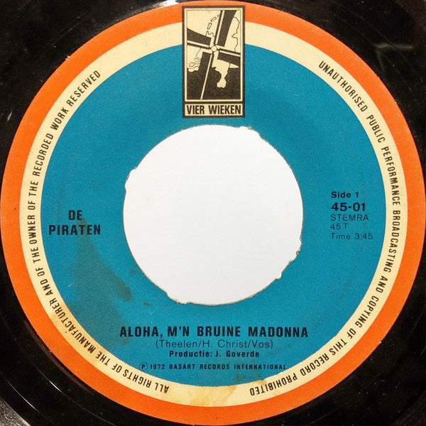 De Piraten : Aloha, Mijn Bruine Madonna (7", Single)