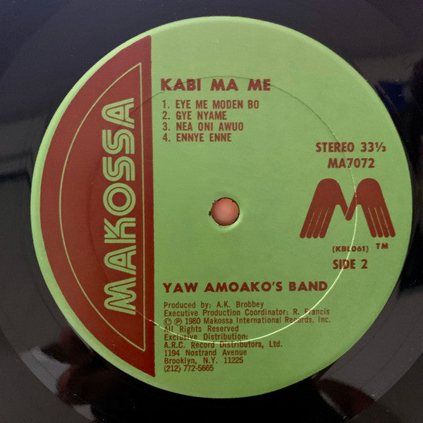 Yaw Amoako's Band : Kabi Ma Me (LP, Album)
