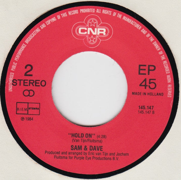 Sam & Dave : Live Medley / Hold On (7", Single)