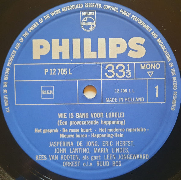 Lurelei : Wie Is Bang Voor Lurelei? (Een Provo-cerende Happening) (LP, Album, Mono)