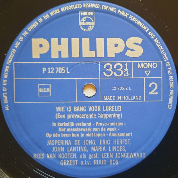 Lurelei : Wie Is Bang Voor Lurelei? (Een Provo-cerende Happening) (LP, Album, Mono)