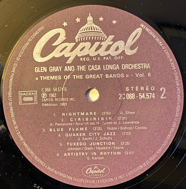 Glen Gray & The Casa Loma Orchestra : Themes Of The Great Bands (LP, Album, RE)