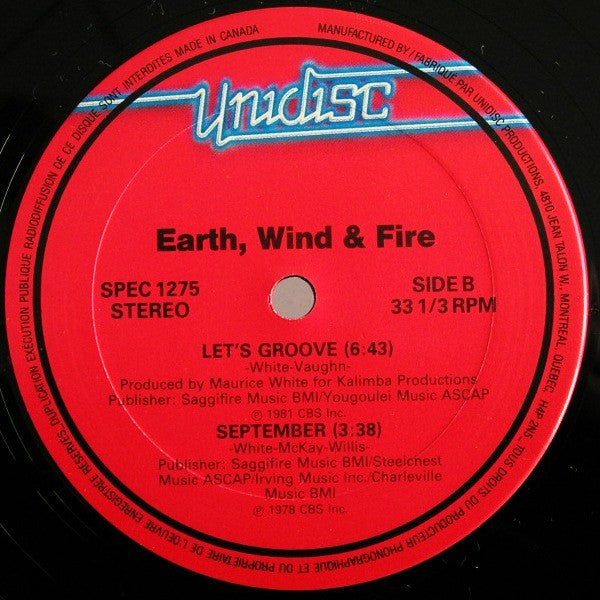 Earth, Wind & Fire : Fantasy / Sun Goddess / Let's Groove / September (12")